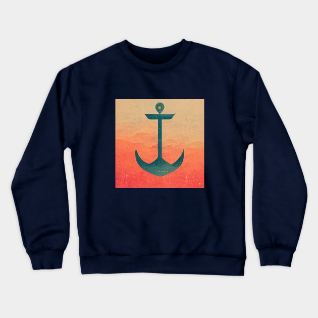 Anchor Crewneck Sweatshirt by Retro Travel Design